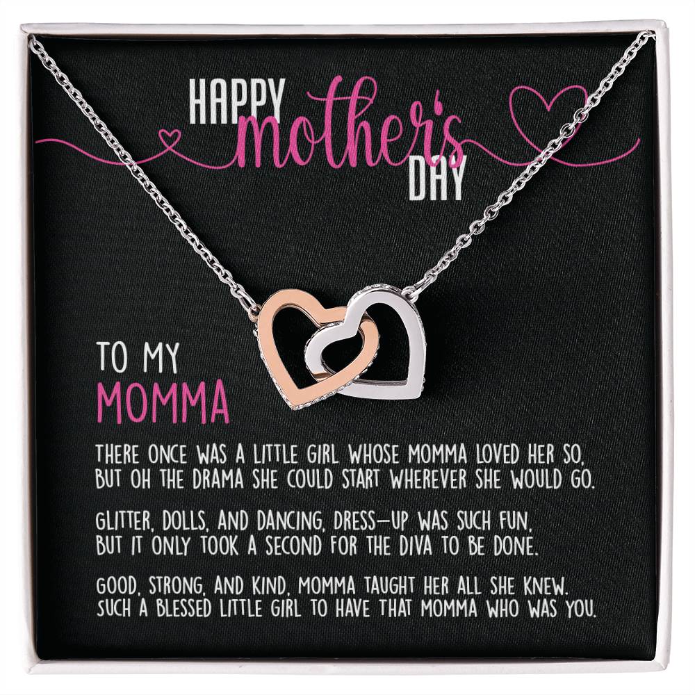 Happy Mother'S Day To My Momma - Necklace Interlocking Hearts Necklace