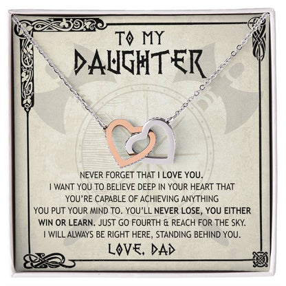 Meaningful Gift For Daughter From Dad Interlocking Hearts Necklace
