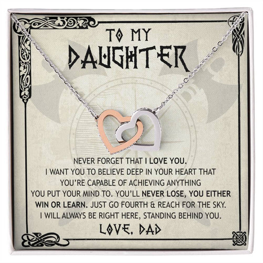 Meaningful Gift For Daughter From Dad Interlocking Hearts Necklace