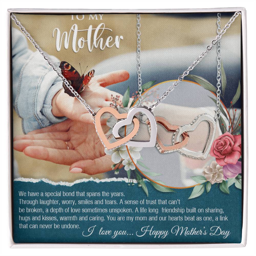 Mother'S Day Gift To My Beautiful Mother Daughter To Mother Gift Son To Mother Gift Happy Mother'S Day Necklace For Mom Beautiful Gift For Mom Interlocking Hearts Necklace