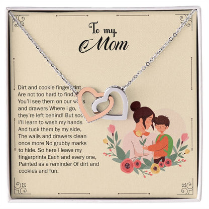 Interlocked Necklace For Kid Mom Interlocking Hearts Necklace
