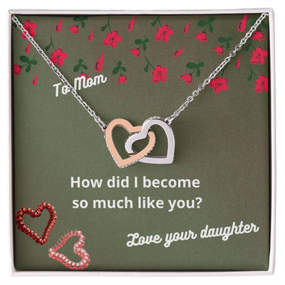 So Much Like You Two Hearts Necklace Interlocking Hearts Necklace