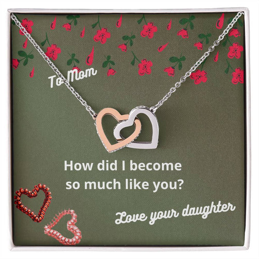 So Much Like You Two Hearts Necklace Interlocking Hearts Necklace