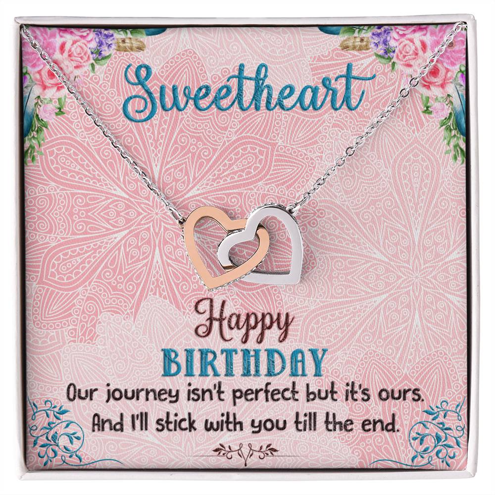 Gift For Her - Sweetheart Birthday Necklace Interlocking Hearts Necklace