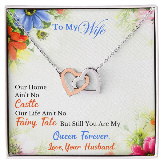 Husband To Wife Necklace Interlocking Hearts Necklace