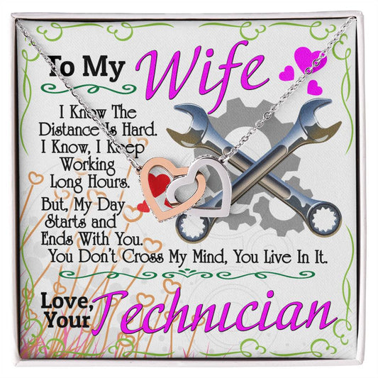 Technician'S Wife - Interlocking Heart Necklace Interlocking Hearts Necklace