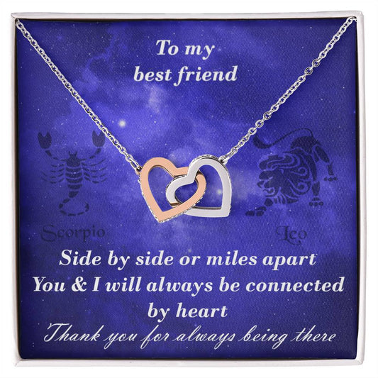 Scorpio To Leo Best Friend Interlocked Hearts Necklace Interlocking Hearts Necklace