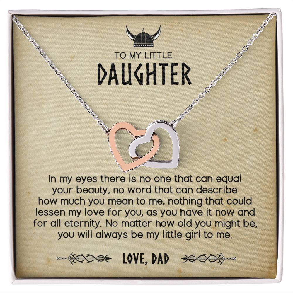 You Will Always Be My Little Viking - Interlocking Hearts Necklace