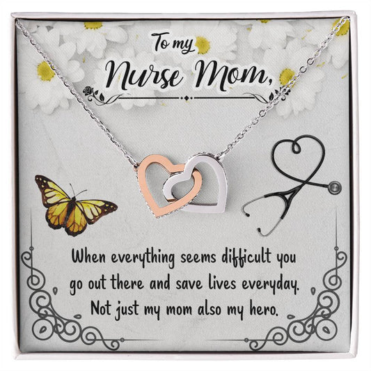 Interlocking Hearts Necklace Nurse Graduation Gift Nurse Gift Nurse Necklace Future Nurse Gift Gift For Nurse