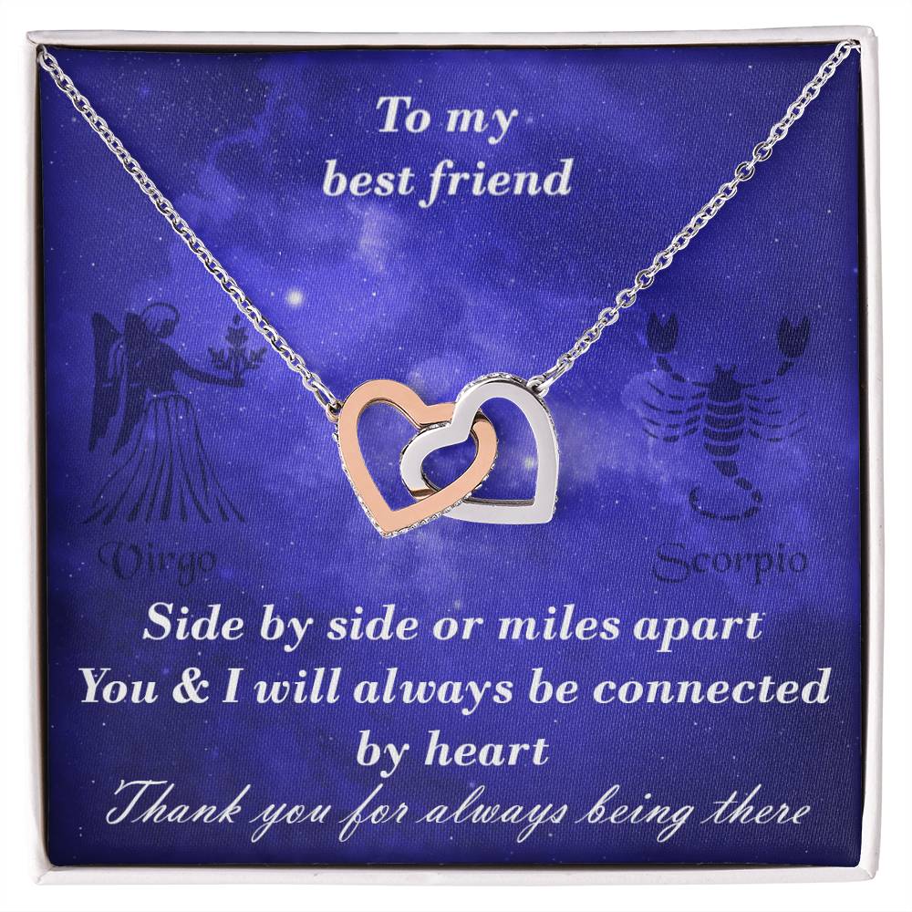Virgo To Scorpio Best Friend Interlocked Hearts Necklace Interlocking Hearts Necklace