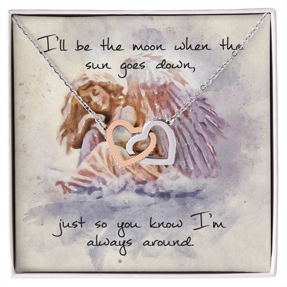 Interlocking Hearts Necklace – Angel Message Card