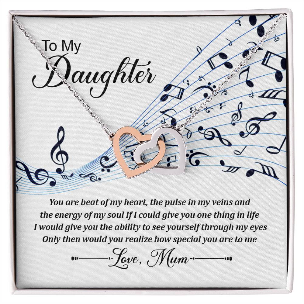 You Still Make My Heart Race Gift Necklace For Daughter Interlocking Hearts Necklace