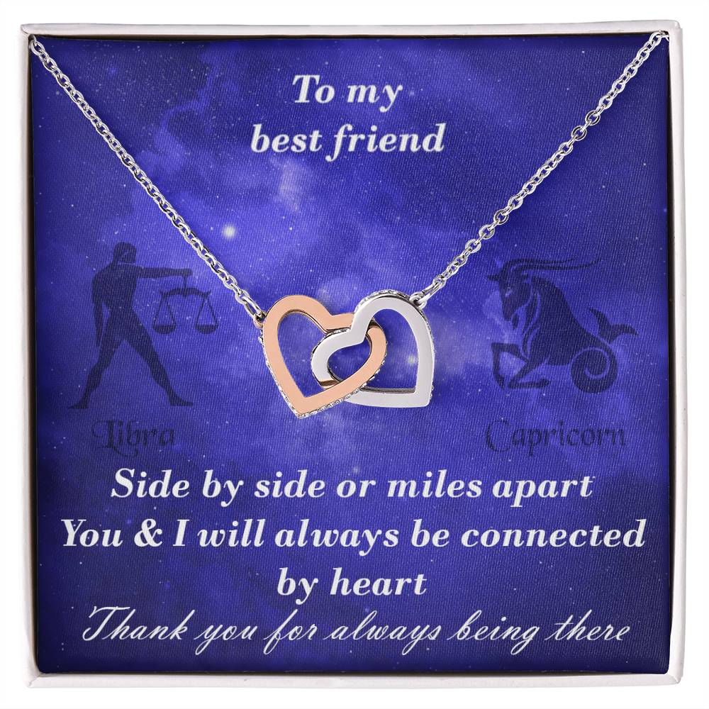 Libra To Capricorns Best Friend Interlocked Hearts Necklace Interlocking Hearts Necklace