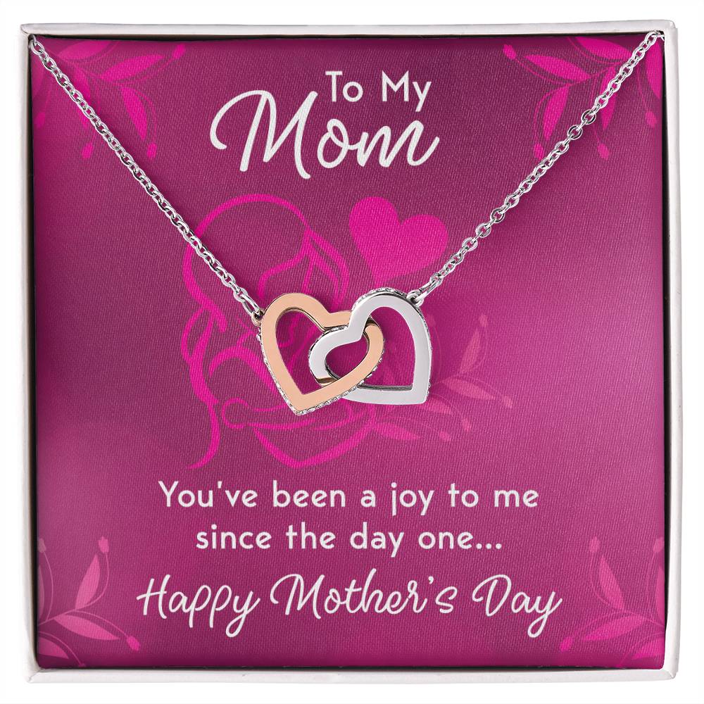 To My Mom Interlocking Hearts Necklace