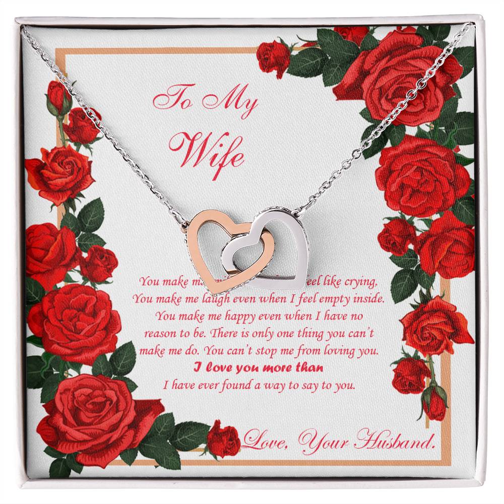 To My Wife - Interlocking Heart Interlocking Hearts Necklace