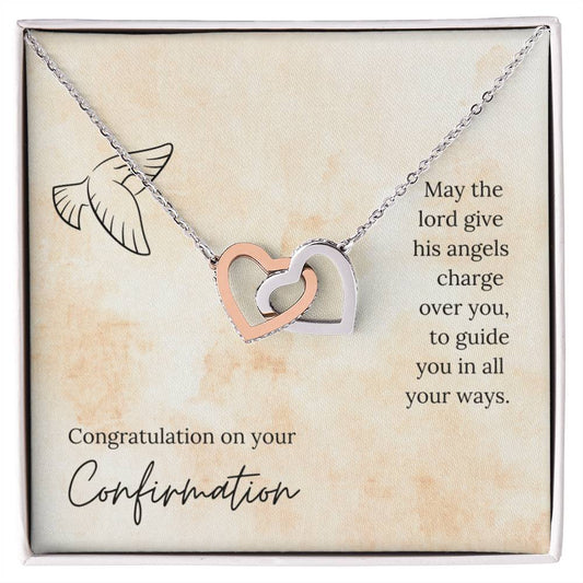 Interlocked Heart Necklace - For Confirmation Interlocking Hearts Necklace