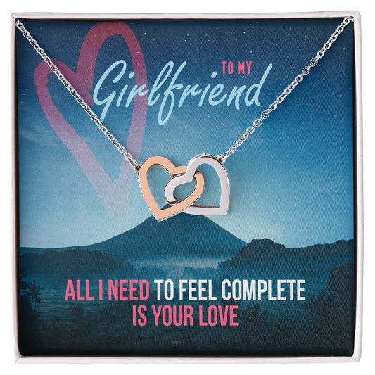 Interlocking Hearts - Romantic Interlocking Hearts Necklace