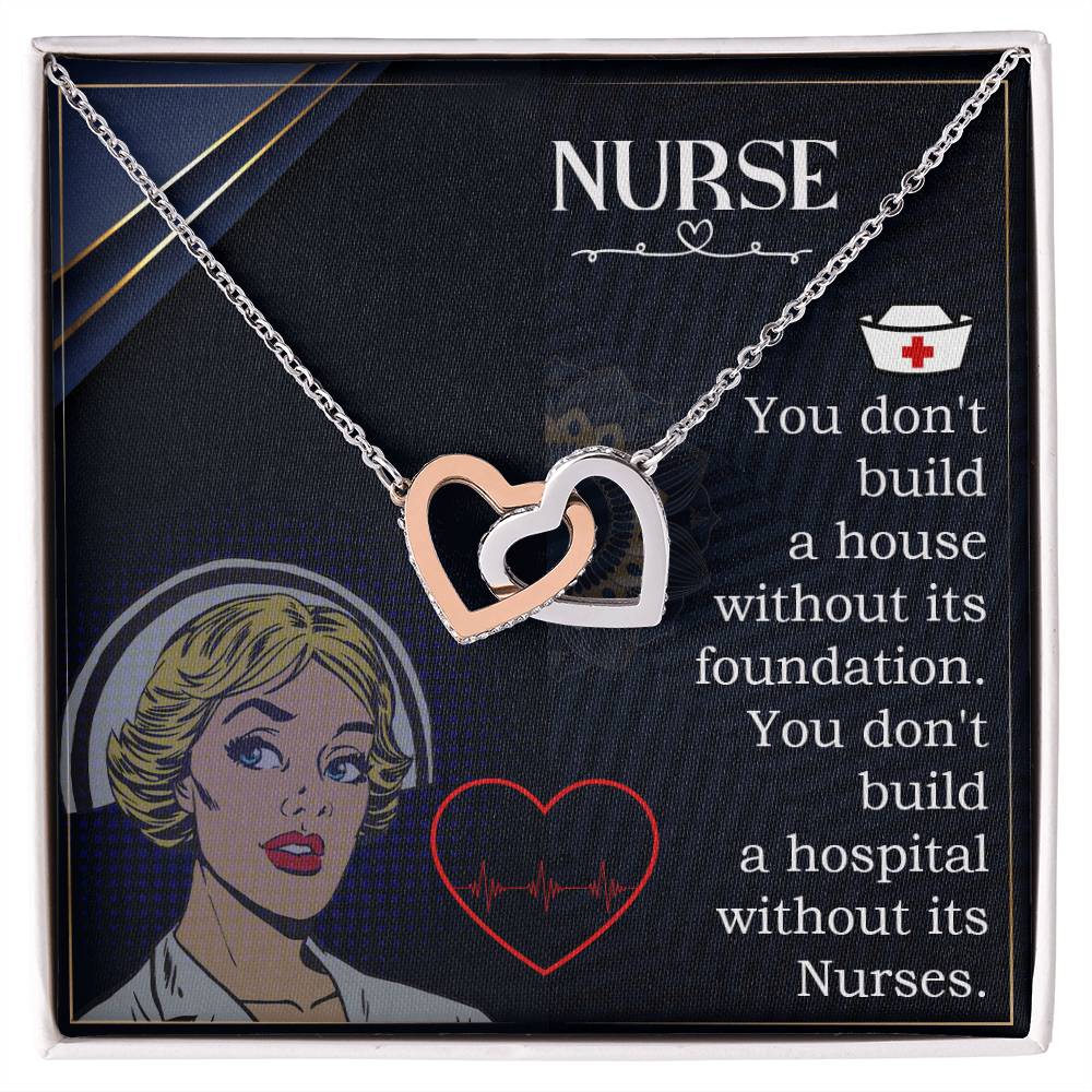 Interlocking Hearts Necklace Nurse Graduation Gift Nurse Gift Nurse Necklace Future Nurse Gift Gift For Nurse