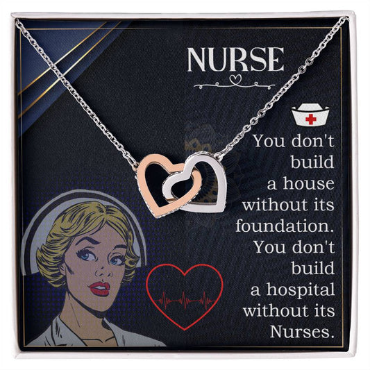 Interlocking Hearts Necklace Nurse Graduation Gift Nurse Gift Nurse Necklace Future Nurse Gift Gift For Nurse