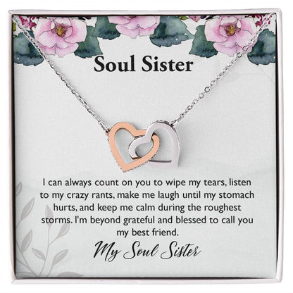 My Soul Sister Interlocking Hearts Necklace