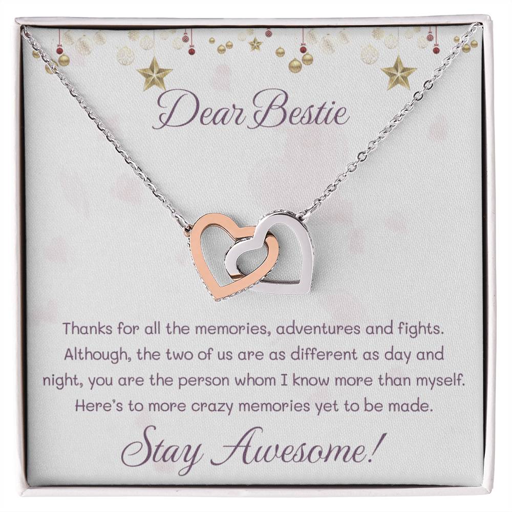 Thank You For All The Memories Necklace Interlocking Hearts Necklace