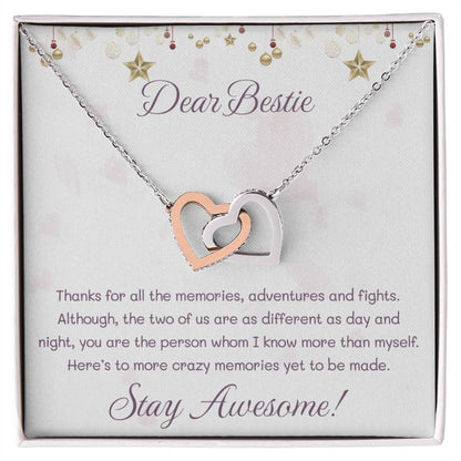 Thank You For All The Memories Necklace Interlocking Hearts Necklace