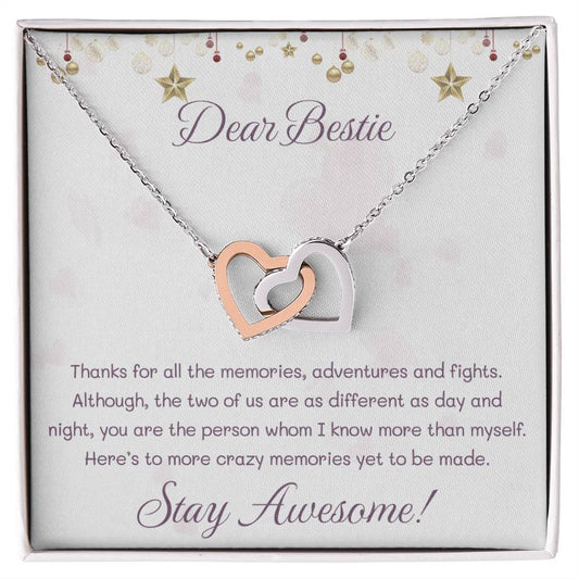 Thank You For All The Memories Necklace Interlocking Hearts Necklace