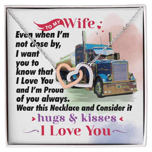 Trucker'S Wife- Interlocking Necklace Interlocking Hearts Necklace
