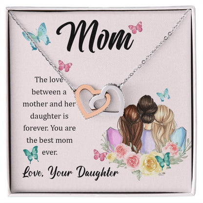 Mom Love Interlocking Hearts Necklace