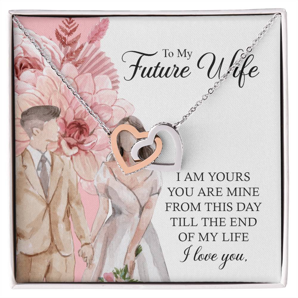 To My Amazing Future Wife Husband Love You Love For Partner Interlocking Hearts Necklace