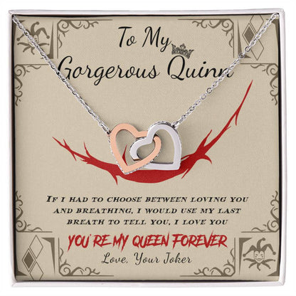 To My Gorgerous Quinn Interlocking Hearts Necklace