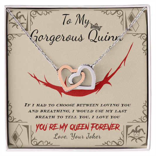 To My Gorgerous Quinn Interlocking Hearts Necklace