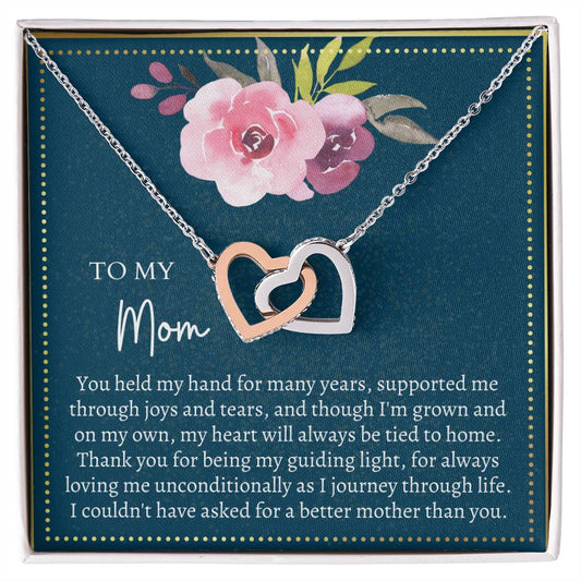 Gift For Mom Interlocking Hearts Necklace