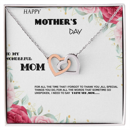 To My Mother Interlocking Hearts Necklace