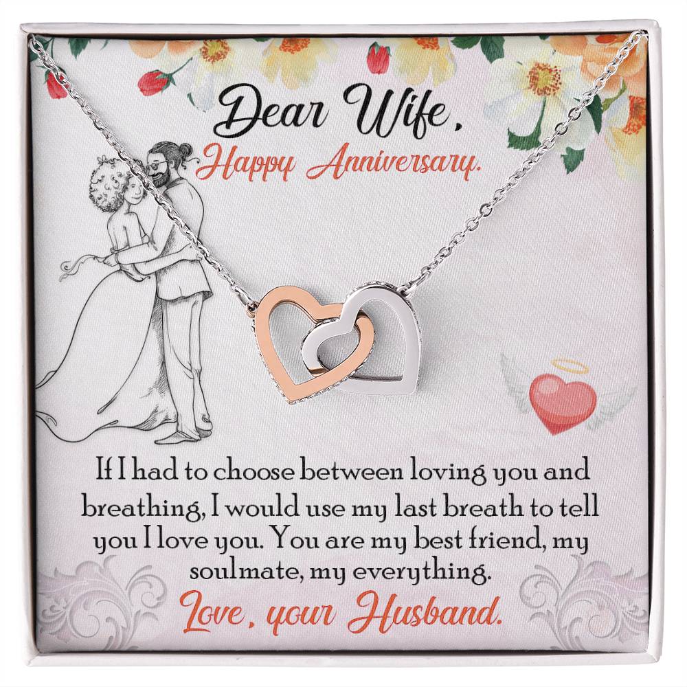 Best Romantic Anniversary Gift For Wife Interlocking Hearts Necklace