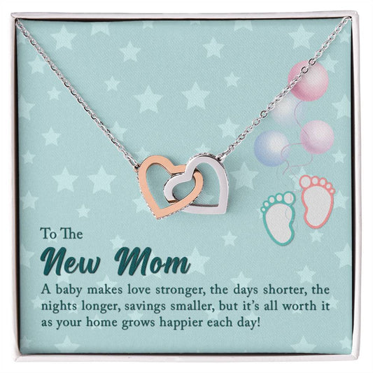 Interlocking Hearts Necklace To The New Mom A Baby Makes Love Stronger