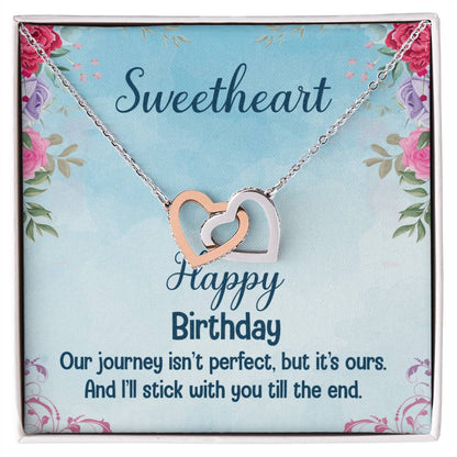 Happy Birthday To My Love - Interlocking Hearts Necklace