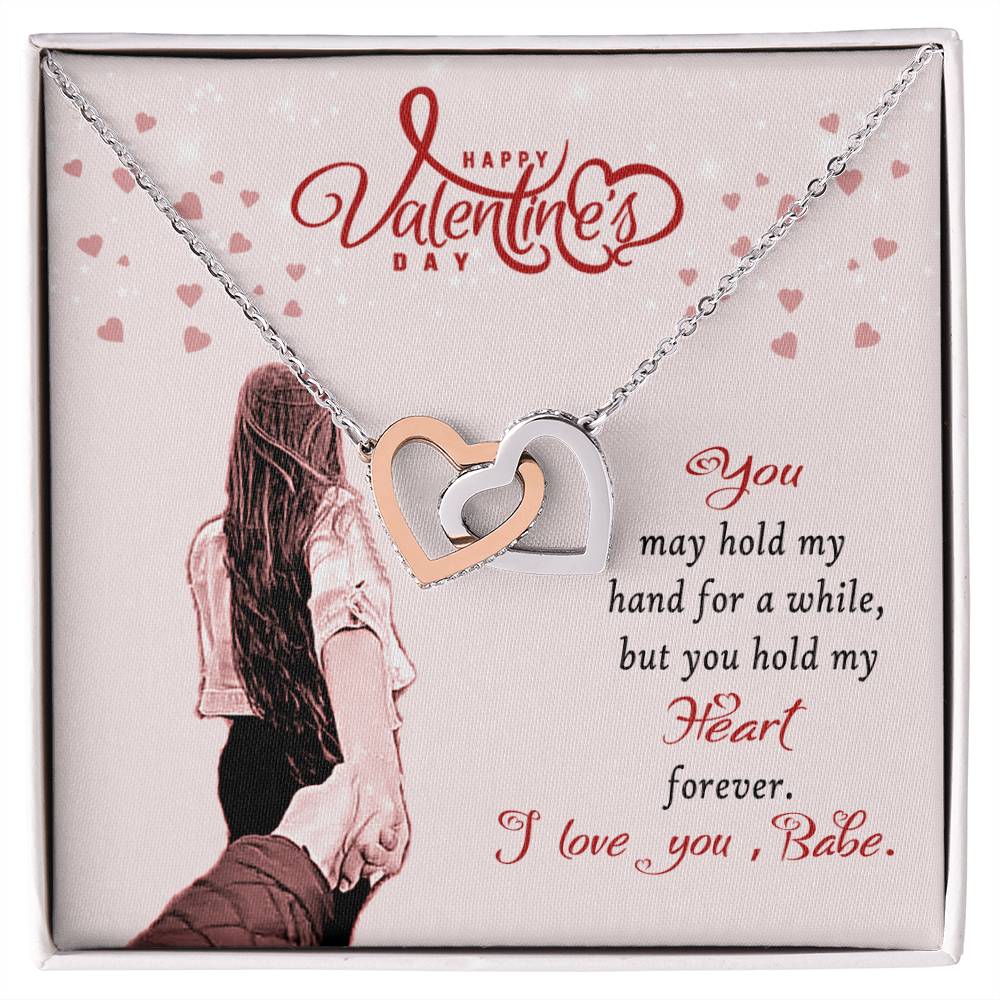 Forever Love - Valentine'S Day Necklace Interlocking Hearts Necklace