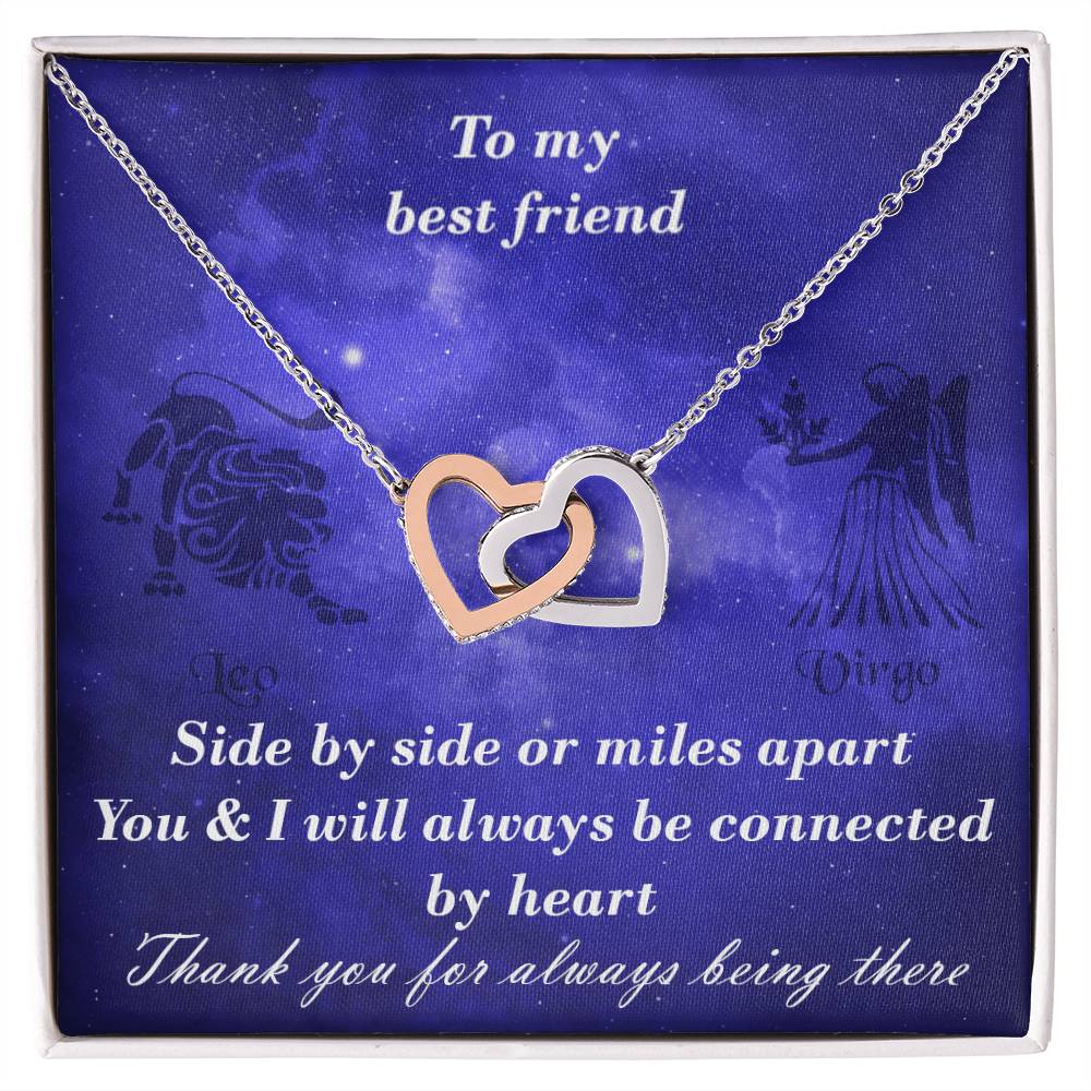 Leo To Virgo Best Friend Interlocked Hearts Necklace Interlocking Hearts Necklace