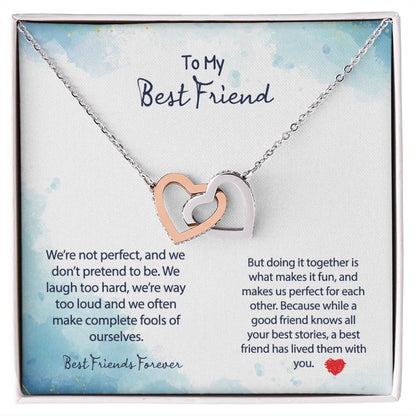 Best Friend Forever Necklace Interlocking Hearts Necklace