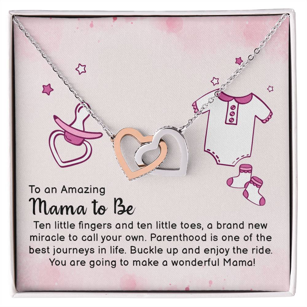 Interlocking Hearts Necklace To An Amazing Mama To Be