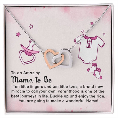Interlocking Hearts Necklace To An Amazing Mama To Be