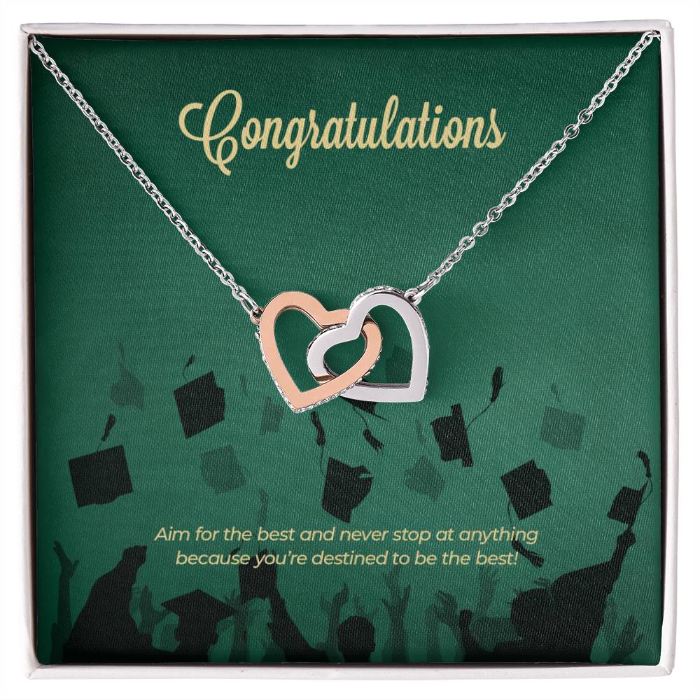 Aim For The Best - Interlocking Hearts Necklace