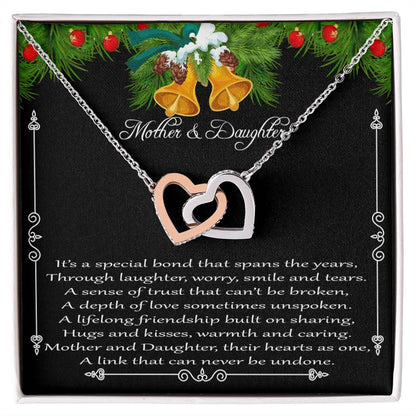 Mother & Daughter - It'S A Special Bond Interlocking Hearts Necklace