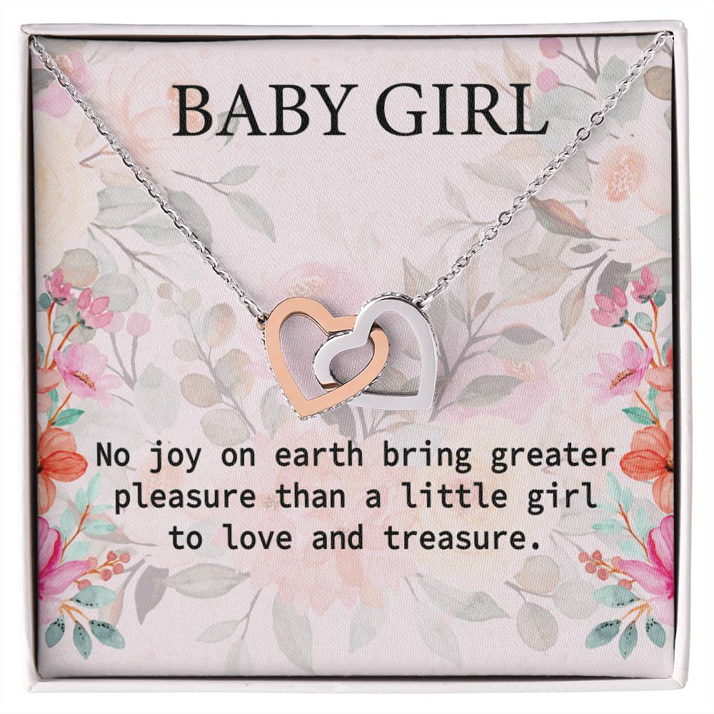 Mom To Be Gift Necklace It'S A Girl Necklace Gift New Baby Girl Gift For Mom It'S A Girl Jewelry Interlocking Hearts Necklace