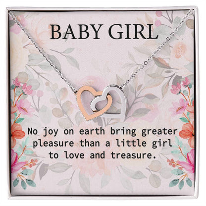 Mom To Be Gift Necklace It'S A Girl Necklace Gift New Baby Girl Gift For Mom It'S A Girl Jewelry Interlocking Hearts Necklace