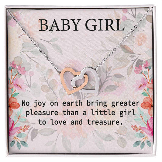 Mom To Be Gift Necklace It'S A Girl Necklace Gift New Baby Girl Gift For Mom It'S A Girl Jewelry Interlocking Hearts Necklace