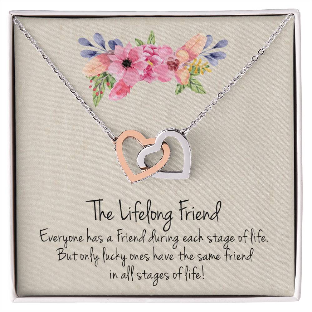 The Lifelong Friend Interlocking Heart Necklace Best Friend Gift Bff Gift Interlocking Hearts Necklace