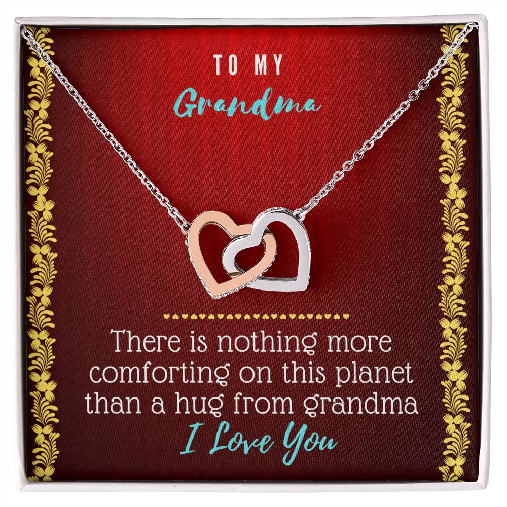 Grandma Heart Necklace Interlocking Hearts Necklace
