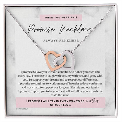 Promise Necklace Interlocking Hearts Necklace